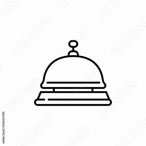 desk bell icon sign vector