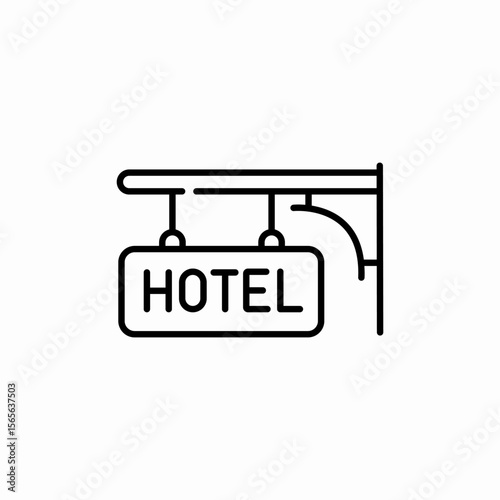 hotel board icon sign vector