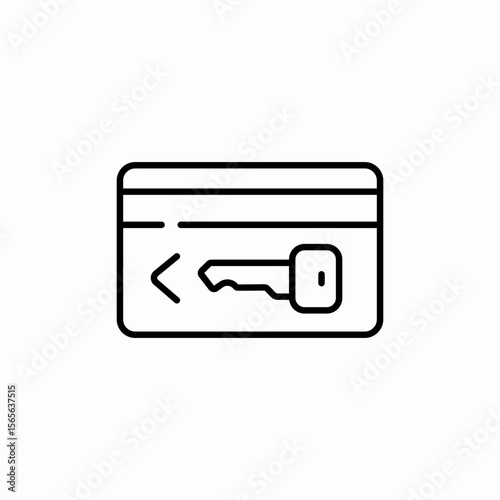 hotel door card icon sign vector