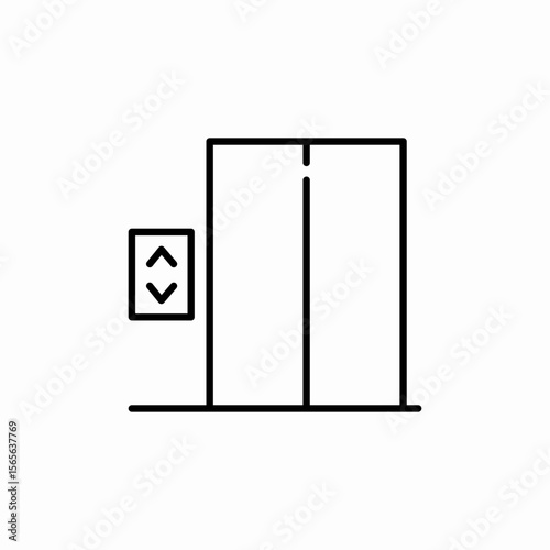 lift elevator icon sign vector