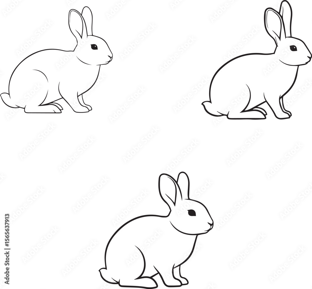 Fototapeta premium vector illustration of a rabbit