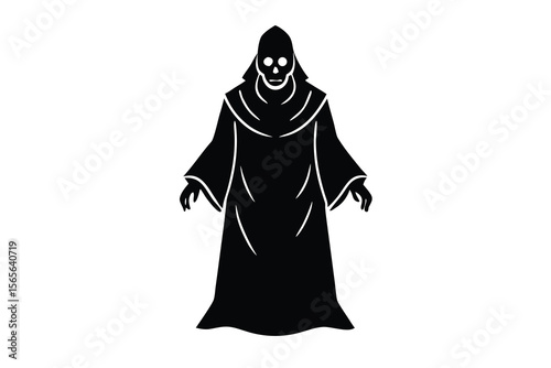 elder in haunted robe vector icon