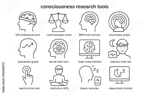 Consciousness research tools: eeg, mri, neural scan, meditation, reaction time