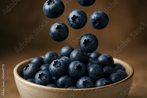 Wallpaper Mural Fresh blueberries macro background with rich texture and color — Generation AI Torontodigital.ca