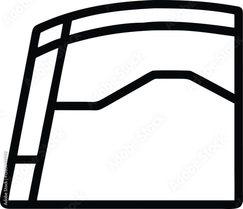 Kaaba outline illustration, muslim pilgrimage, Islamic worship place, religion symbol
