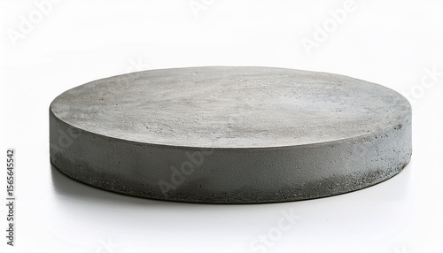 empty round concrete podium isolated on a white or white background