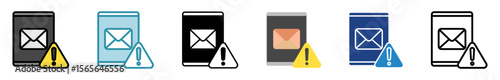 Alert multi style, mini illustration icon set. outline, flat, glyph, line color. vector for UI, UX, app, web, digital or print. Related to journalist, broadcasting, news and media 