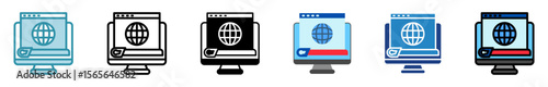 Headline multi style, mini illustration icon set. outline, flat, glyph, line color. vector for UI, UX, app, web, digital or print. Related to journalist, broadcasting, news and media 