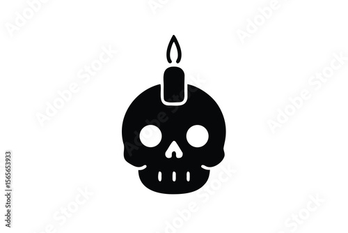 skull candle vector icon
