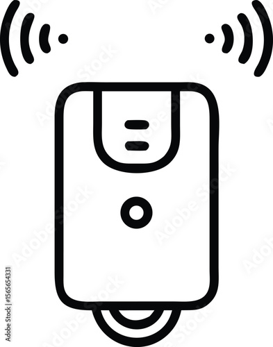 Minimalist smart air freshener icon for home automation systems and IoT devices