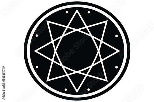 spell circle vector icon