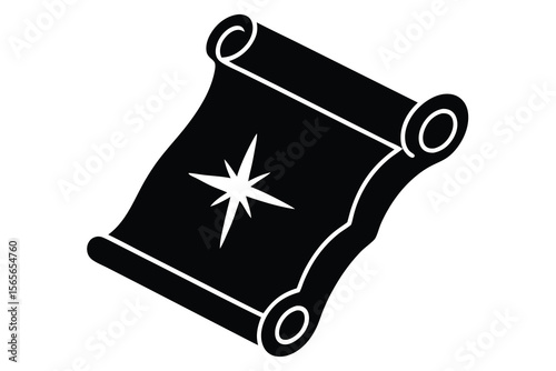 spell scroll vector icon