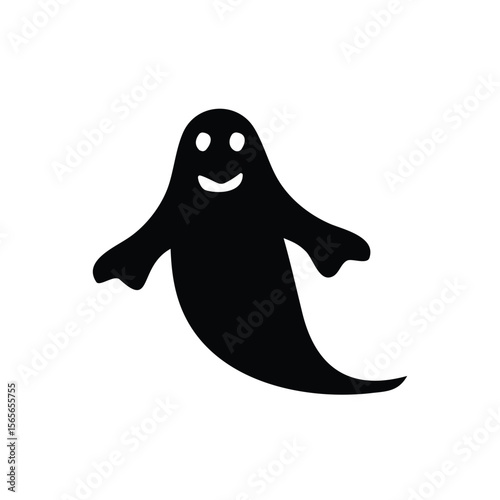 Cute and Friendly Casper Ghost for Spooky Halloween Fun for Halloween Graphics, Web Banners, Stickers, Cards, and T-Shirts