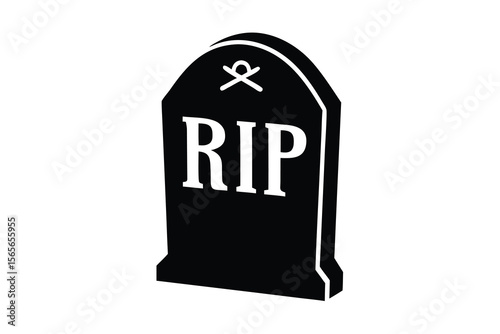 tombstone with rip vector icon