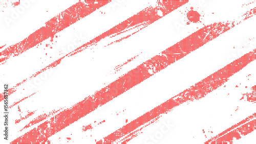 Red Grunge Diagonal Brush Stroke Vector for Artistic Poster and Modern Background Design, Grunge poster, modern art, brush stroke texture.