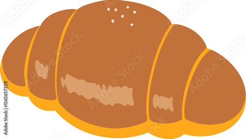 vector illustration of bread with butter