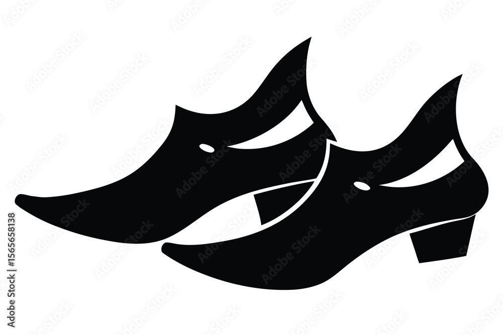 Fototapeta premium witch shoes vector icon