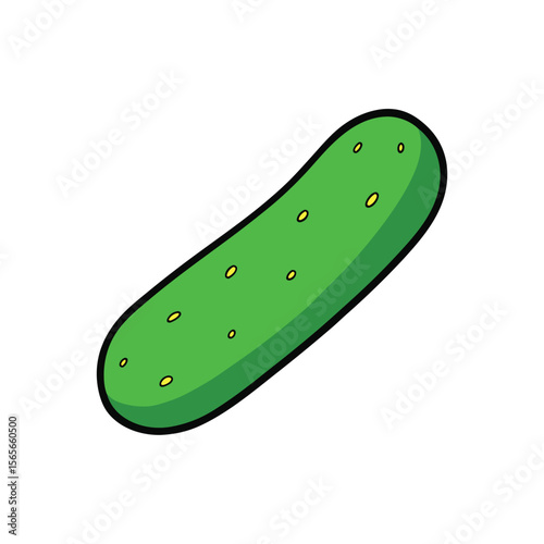 Cucumber sliced diagonally clean fresh vegetable layout Vector illustration