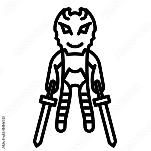 Phantom Warrior Vector Icon