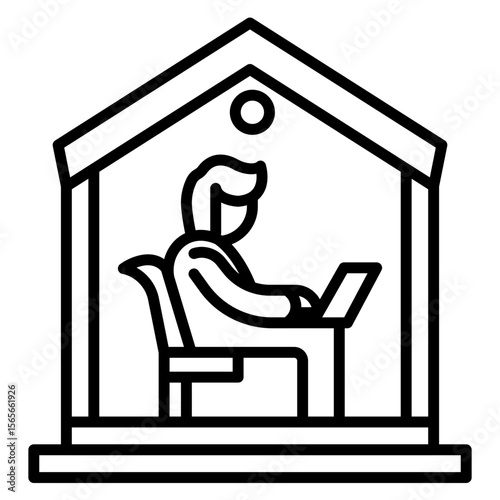 Work From Home Vector Icon