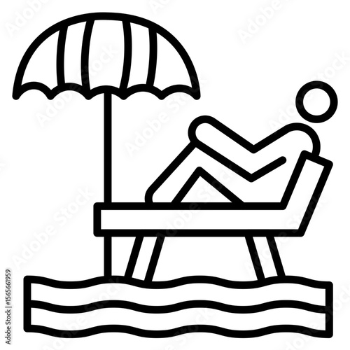 Relaxing Vector Icon