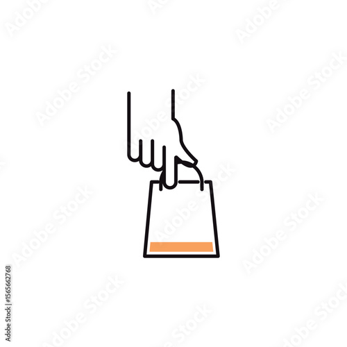 Fashion clothing shopping and trading vector icon