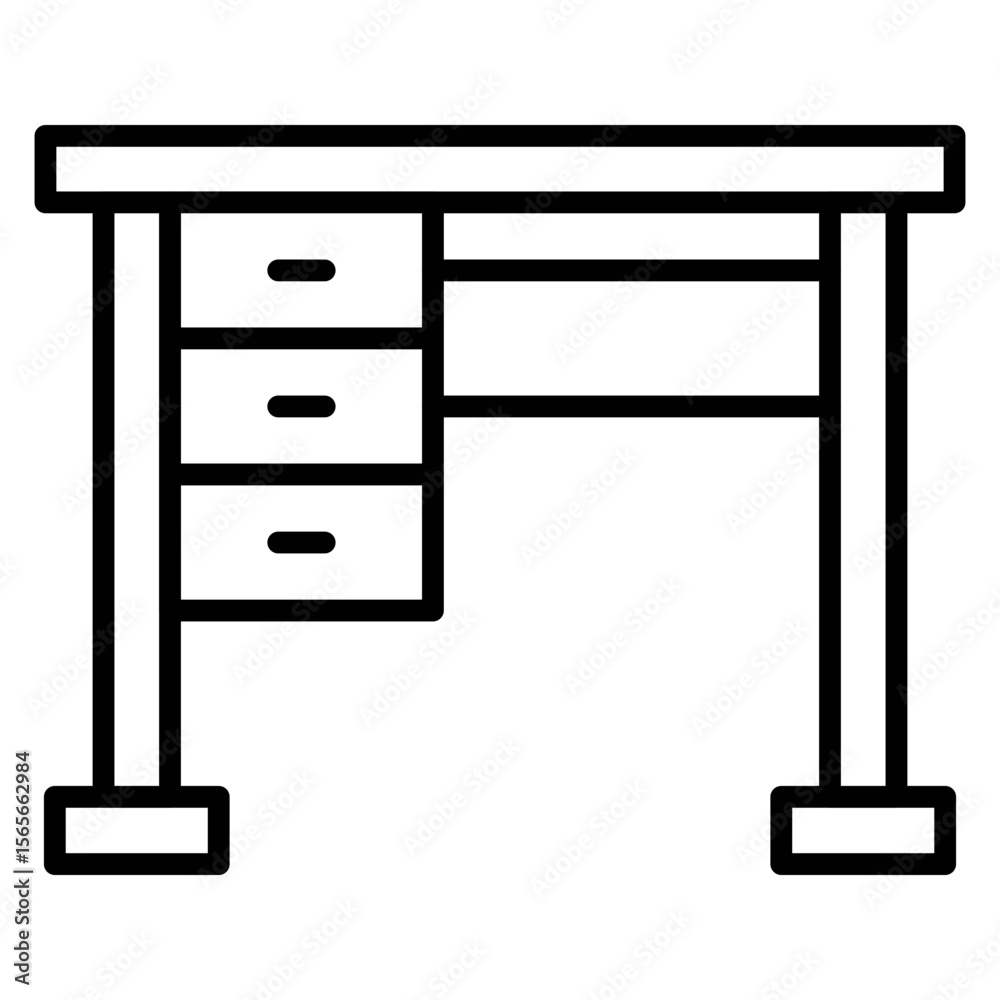 Desk Vector Icon Desk Vector Icon