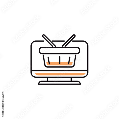 Fashion clothing shopping and trading vector icon