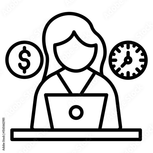 Freelance Work Vector Icon
