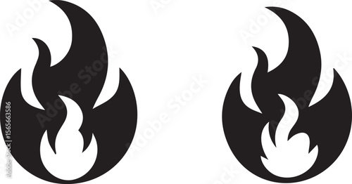 vector illustration of a fire silhouette 