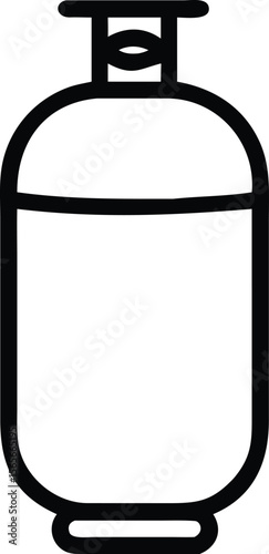 Propane tank icon in outline style for industrial design projects