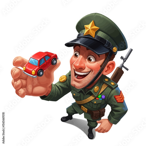 very cute dan funny army icon design very cool