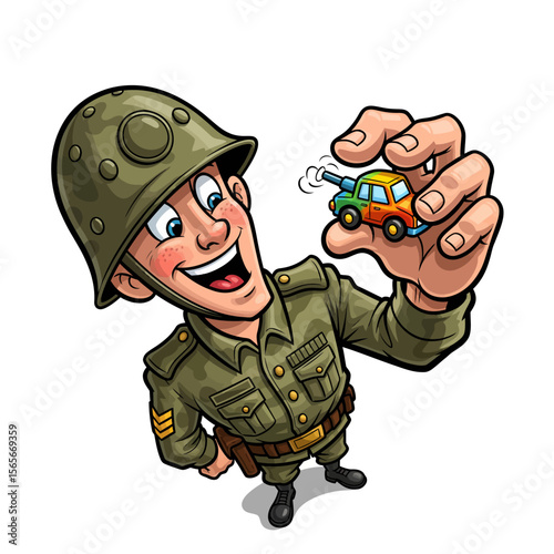 very cute dan funny army icon design