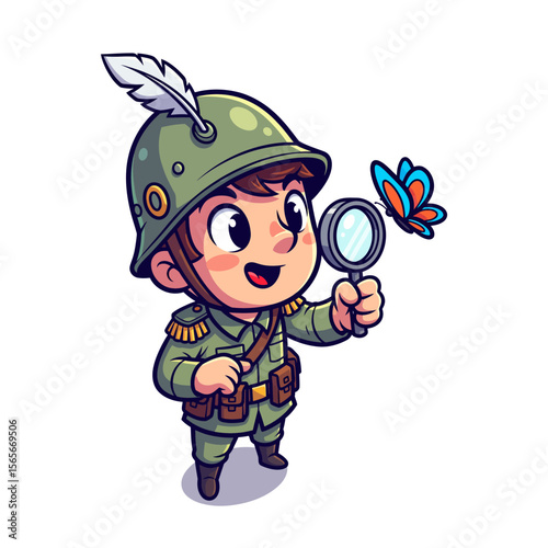 very cute dan funny army icon design very cool