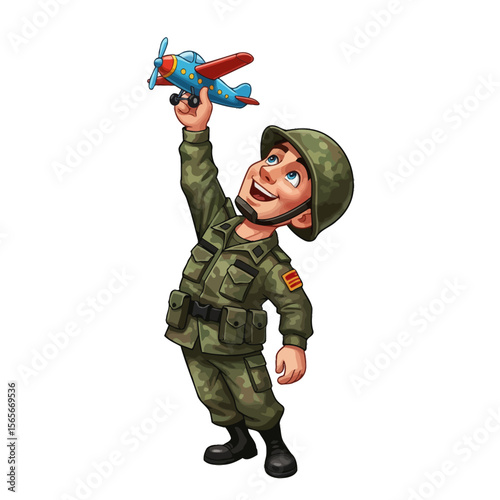 very cute dan funny army icon design very cool
