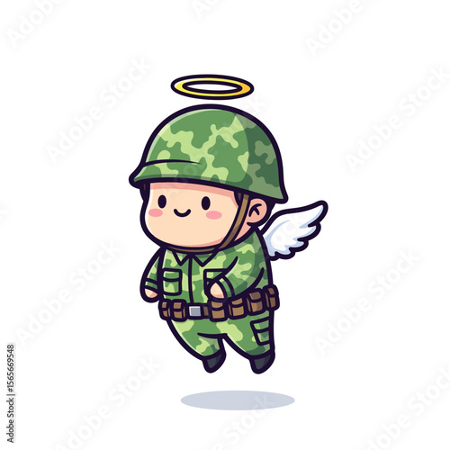 very cute dan funny army icon design very cool