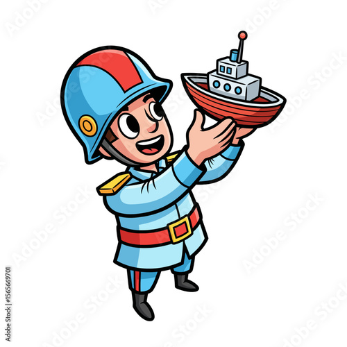 very cute dan funny army icon design