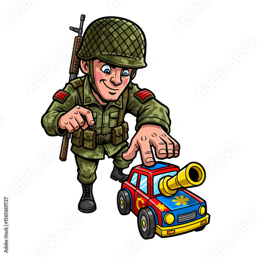 very cute dan funny army icon design very cool
