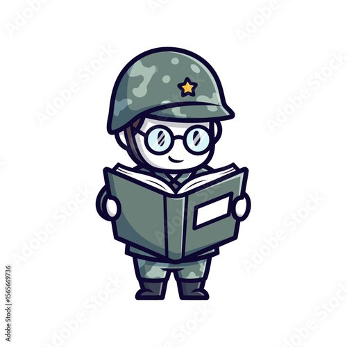 very cute dan funny army icon design very cool