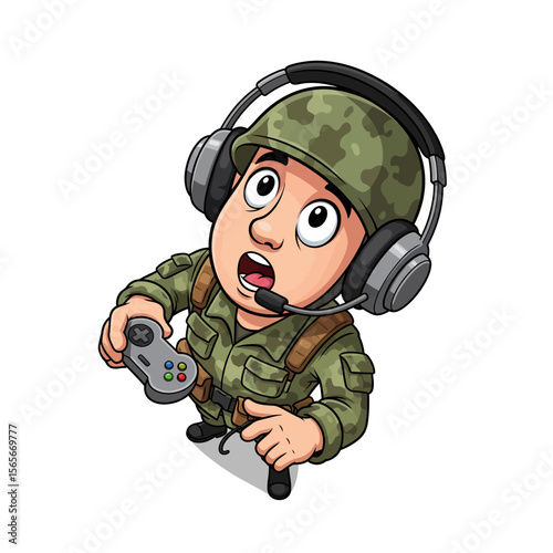 very cute dan funny army icon design