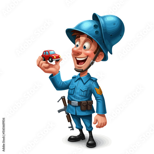 very cute dan funny army icon design very cool