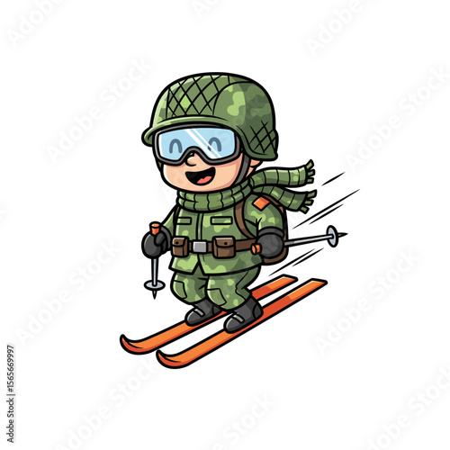 very cute dan funny army icon design very cool