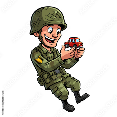 very cute dan funny army icon design very cool