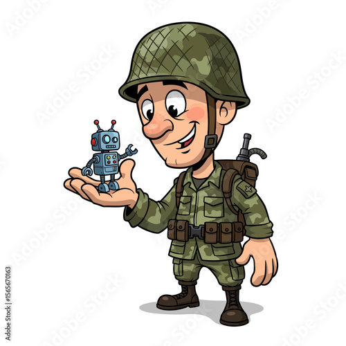 very cute dan funny army icon design very cool