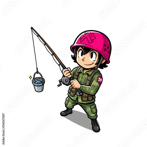 very cute dan funny army icon design very cool
