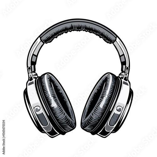 High Fidelity Stereo Headphones Isolated on Black Backdrop for Audiophile Listening Pleasure