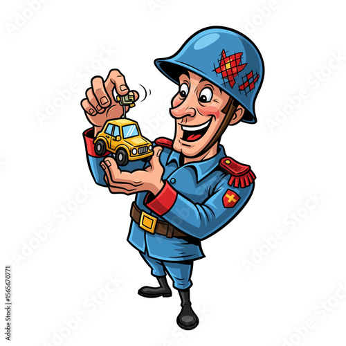 very cute dan funny army icon design