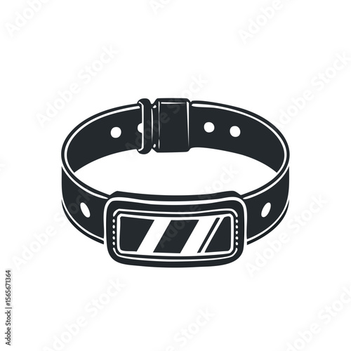 Pet Collar with Tag - Illustration of Animal ID for Safety