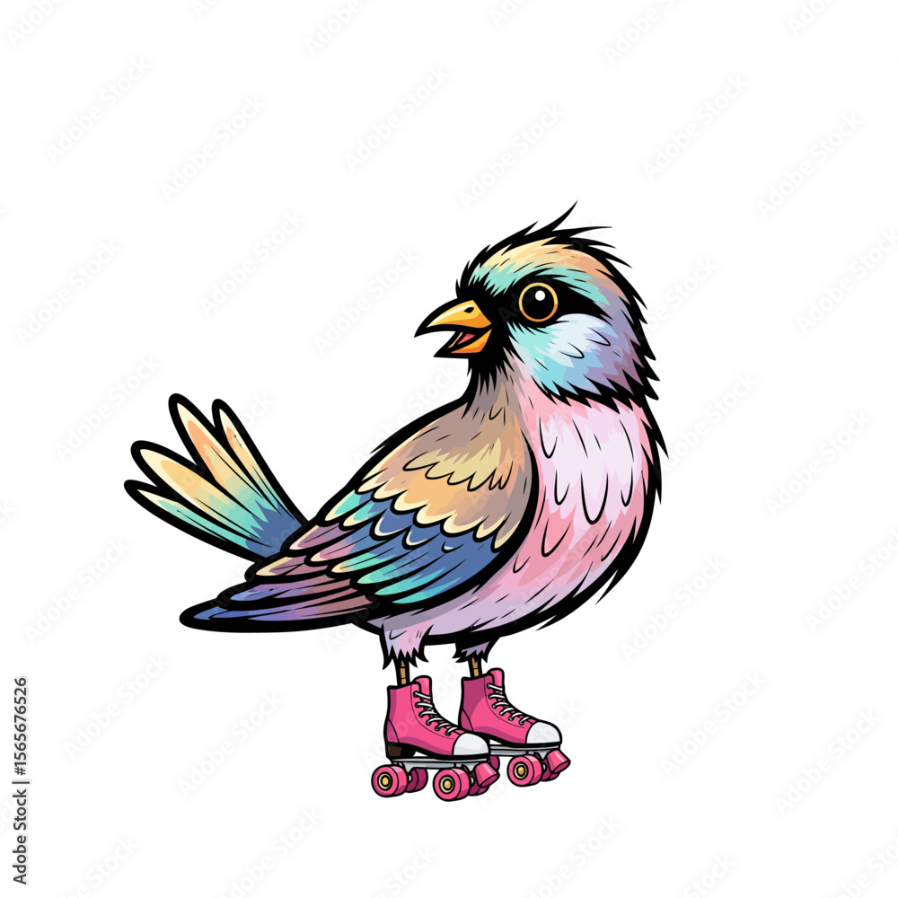 Obraz premium Cute Bird Icon Cartoon very cool