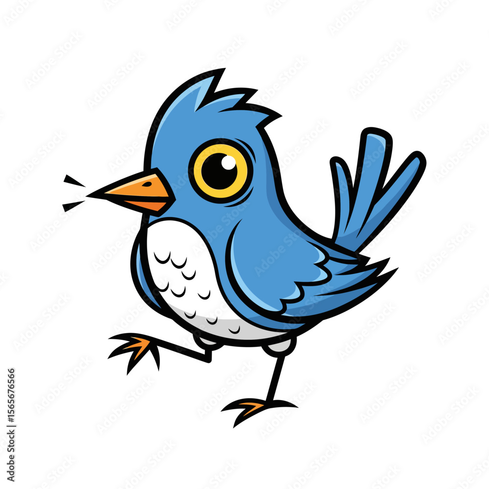 Obraz premium Cute Bird Icon Cartoon very cool